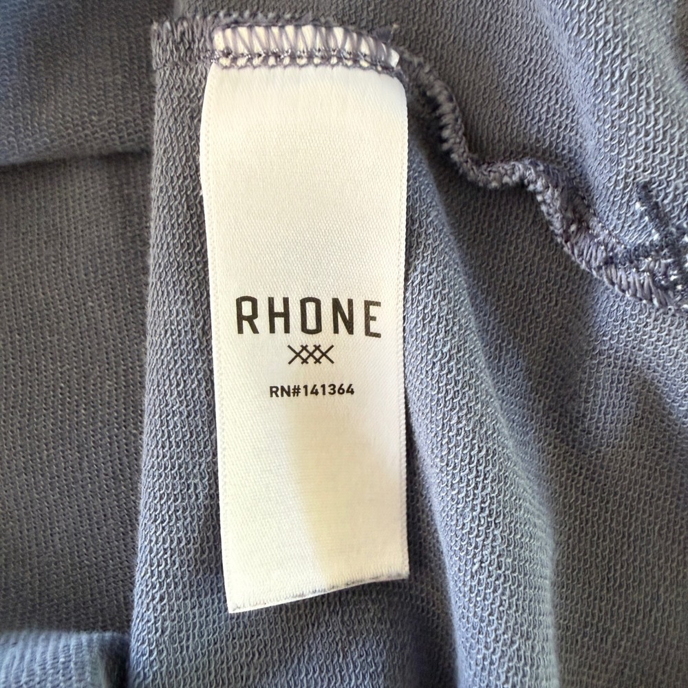 Rhone Bolinas Henley Hoodie Mens‎ Medium Blue Garment Dye Pullover 100596 - Picture 5 of 9